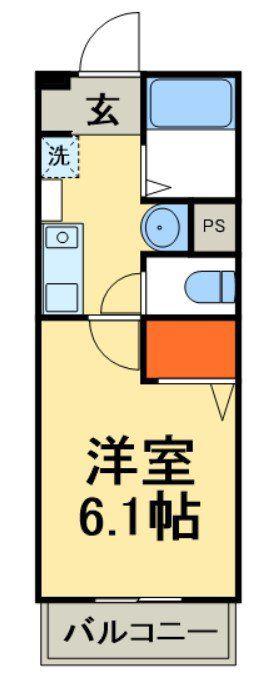 メゾンSHIZU(1K/3階)の間取り写真