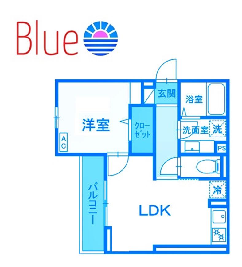 リベラマーロIV(1LDK/2階)の間取り写真