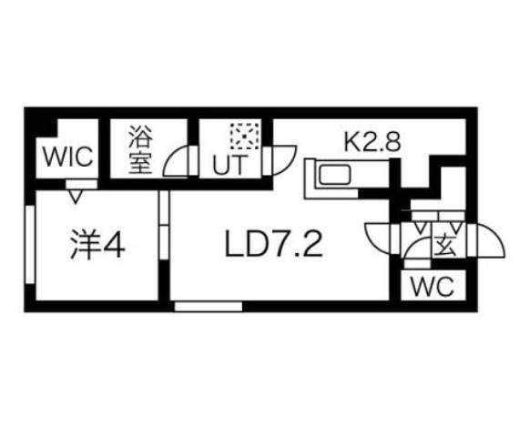 ベルコート宮の沢(1LDK/3階)の間取り写真