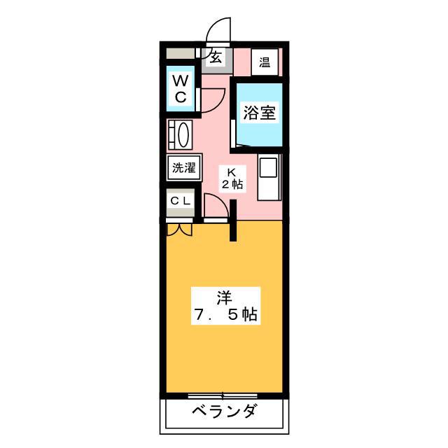 パルコート佐藤(1K/4階)の間取り写真