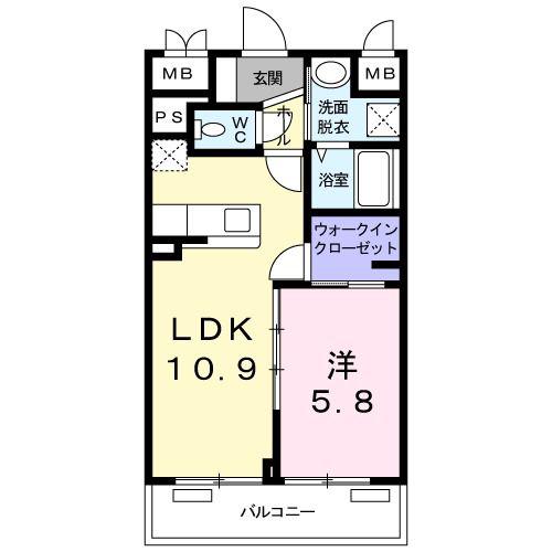 アステール(1LDK/3階)の間取り写真