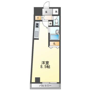 市川プレミール壱番館(ワンルーム/6階)の間取り写真
