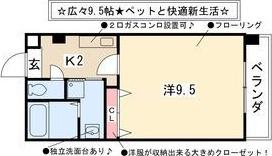 アメニティ吹上(1K/3階)の間取り写真