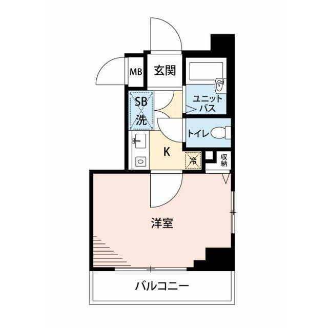 ステーションプラザロアール目黒都立大学(1K/5階)の間取り写真