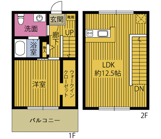 REGINA南春日(1LDK/1階)の間取り写真