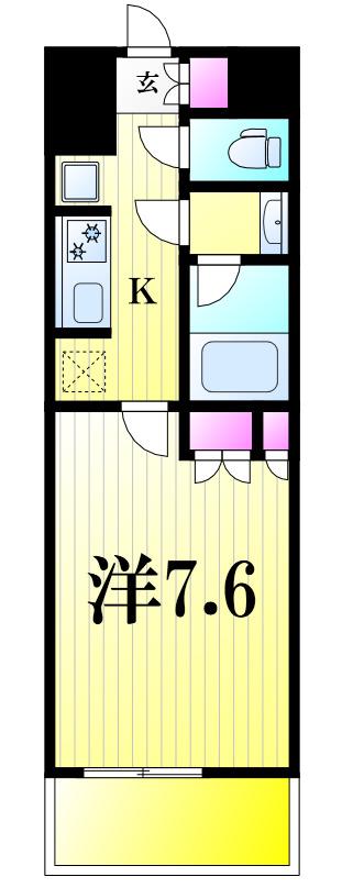 第18シントウキョウビル(1K/2階)の間取り写真