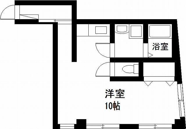 第2岩切ビル(ワンルーム/2階)の間取り写真