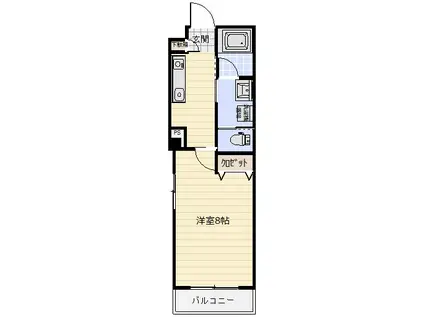 オハナ・ハウス(1K/5階)の間取り写真