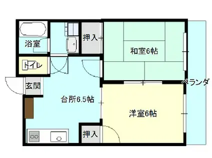 星座の森(2DK/2階)の間取り写真