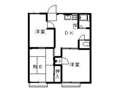 コトブキハイツ(3DK/1階)の間取り写真