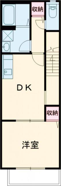 SENSE三木本町(1DK/2階)の間取り写真