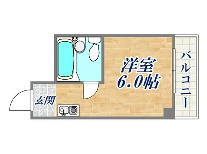 カサベラ花隈(ワンルーム/7階)の間取り写真