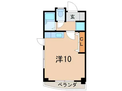 武甚ビル(ワンルーム/2階)の間取り写真