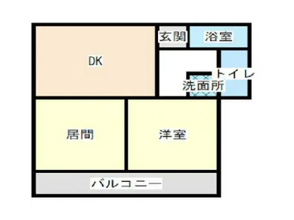 メゾンタンスイ(1DK/2階)の間取り写真