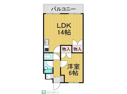 サンライズIII(1LDK/2階)の間取り写真