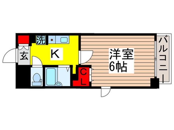 プライムアーバン行徳駅前II(1K/1階)の間取り写真