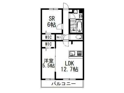 PLUM OWL II(1SLDK/1階)の間取り写真