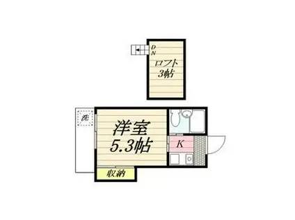 忠節第3レジデンス(1K/1階)の間取り写真