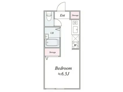 パークビラ芦花(1K/2階)の間取り写真