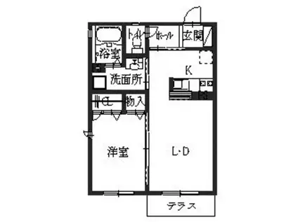 シャーメゾンカリタ(1LDK/2階)の間取り写真