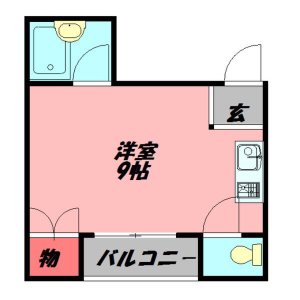 シャルマン大宮(ワンルーム/4階)の間取り写真