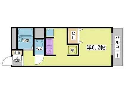 学園カレッジハイツ(1K/3階)の間取り写真
