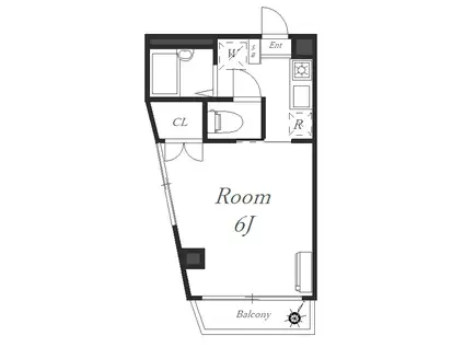 FOREST南大塚(1K/3階)の間取り写真