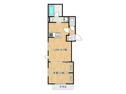 PASTORAL 武蔵新城パストラルムサシシンジョウ(1LDK/1階)の間取り写真