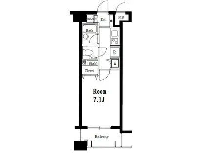 ガラ・ステージ京橋(1K/7階)の間取り写真