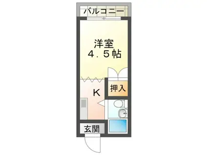 第5ASKパークハイツ(1K/3階)の間取り写真