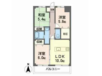 エトワール更紗(3LDK/2階)の間取り写真