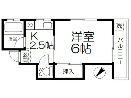 プチシャトー(1K/3階)の間取り写真