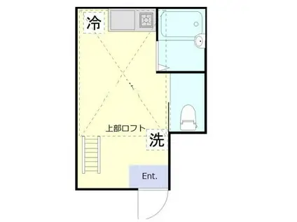 インベスト大森北(ワンルーム/1階)の間取り写真