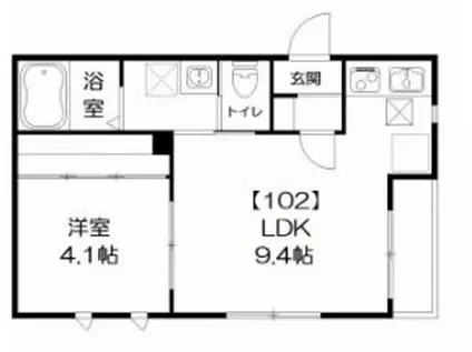 DOMICILE YOSHIKI(1LDK/1階)の間取り写真