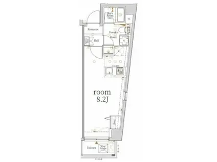 LOG代々木|ログ代々木(ワンルーム/2階)の間取り写真