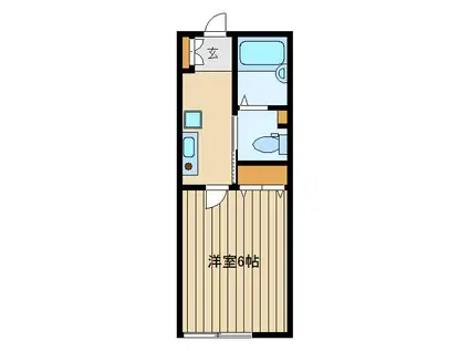 シアターハイム下石神井(1K/1階)の間取り写真