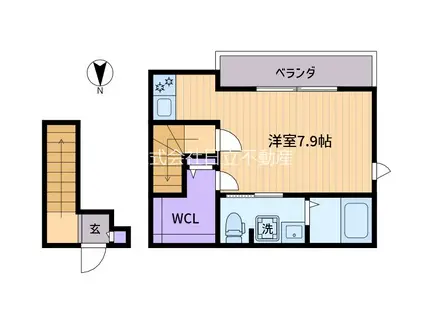 カンデラ・パトリア(1K/2階)の間取り写真