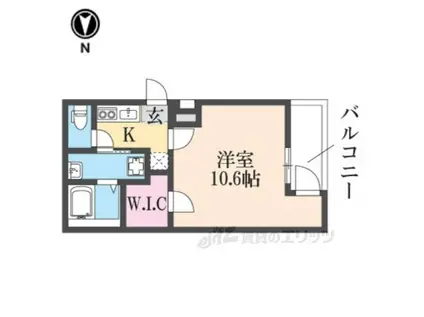 フジパレス長栄寺3番館(1K/2階)の間取り写真