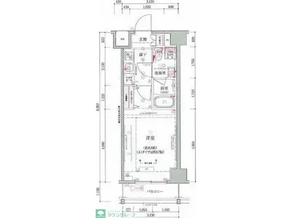 VERXEED中板橋III(1K/9階)の間取り写真
