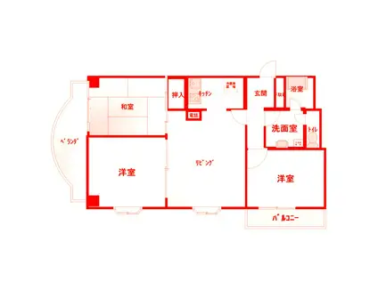 篠原グリーンハイツ(3LDK/4階)の間取り写真