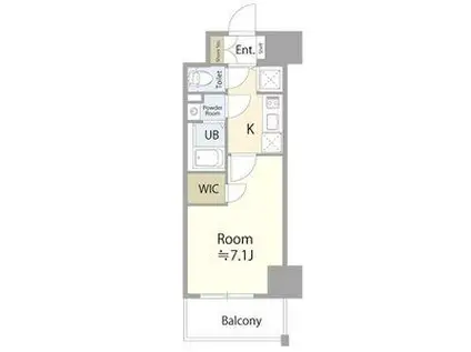 エスリード栄ル・クール(1K/7階)の間取り写真