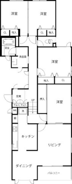 TS GARDEN中野新井薬師前(4LDK/2階)の間取り写真