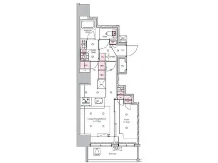 SYFORME ITABASHI III(1LDK/3階)の間取り写真