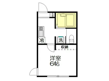 3552APARTMENT(1K/2階)の間取り写真