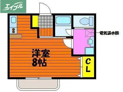 ルービン富町(ワンルーム/2階)の間取り写真