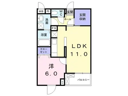 ステイブル日吉(1LDK/2階)の間取り写真