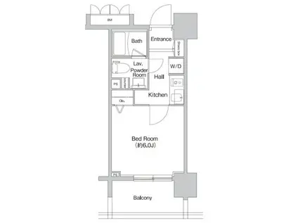 プライムアーバン神楽坂(1K/7階)の間取り写真