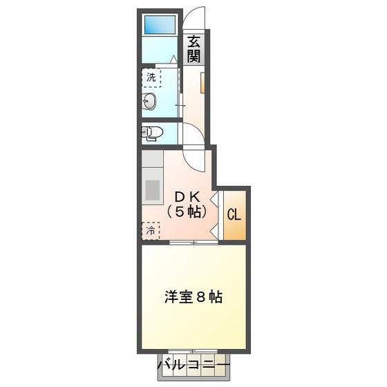 グリーンタウン壱番館(1DK/1階)の間取り写真
