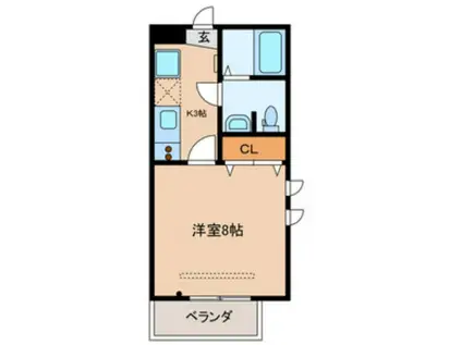 アロッジオK(1K/4階)の間取り写真