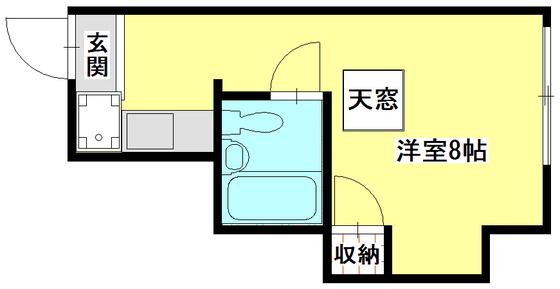 大森ビル(ワンルーム/3階)の間取り写真